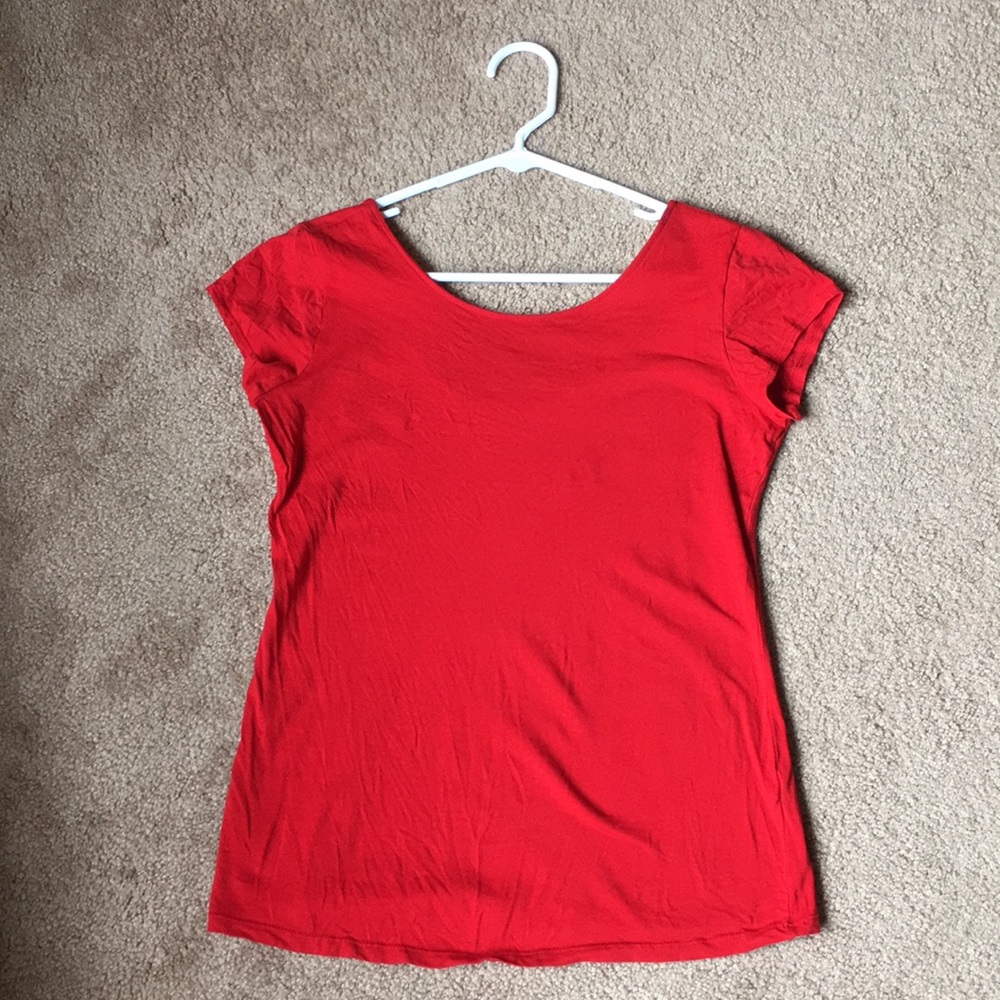 Bright red top